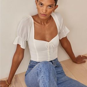 Reformation Delevan Top white